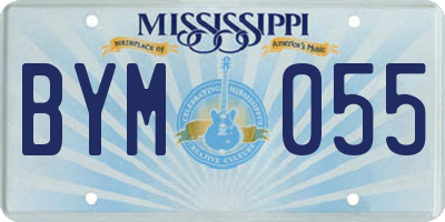 MS license plate BYM055