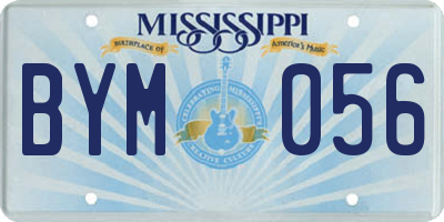 MS license plate BYM056