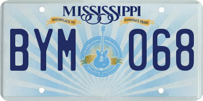 MS license plate BYM068
