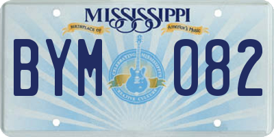 MS license plate BYM082
