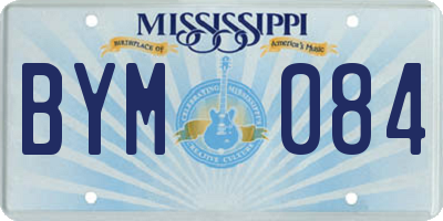 MS license plate BYM084