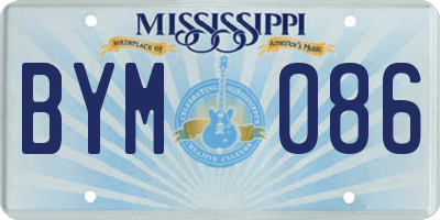 MS license plate BYM086