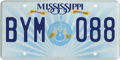 MS license plate BYM088