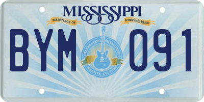 MS license plate BYM091