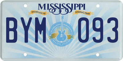 MS license plate BYM093
