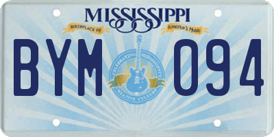 MS license plate BYM094