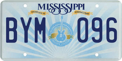 MS license plate BYM096