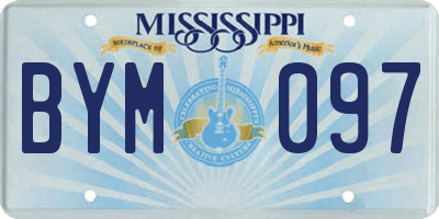 MS license plate BYM097