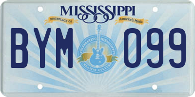 MS license plate BYM099