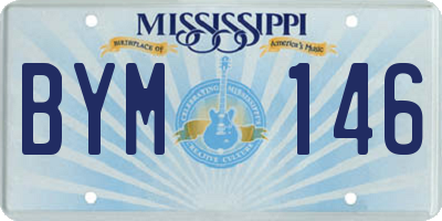 MS license plate BYM146