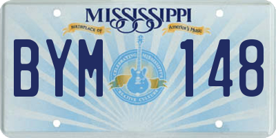 MS license plate BYM148