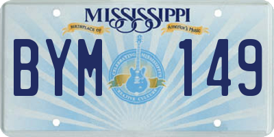 MS license plate BYM149
