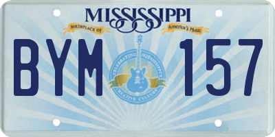 MS license plate BYM157