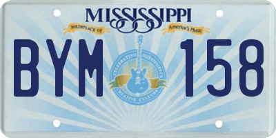 MS license plate BYM158