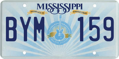 MS license plate BYM159