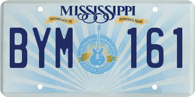 MS license plate BYM161