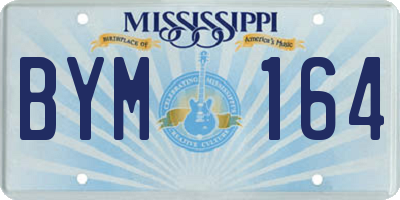 MS license plate BYM164
