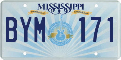MS license plate BYM171