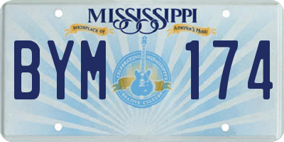 MS license plate BYM174