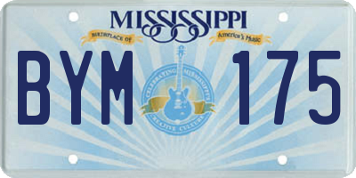 MS license plate BYM175