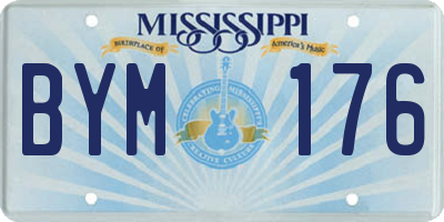 MS license plate BYM176