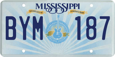 MS license plate BYM187
