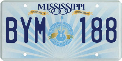 MS license plate BYM188