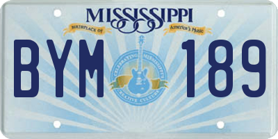 MS license plate BYM189