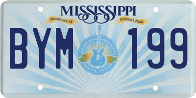 MS license plate BYM199