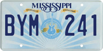 MS license plate BYM241