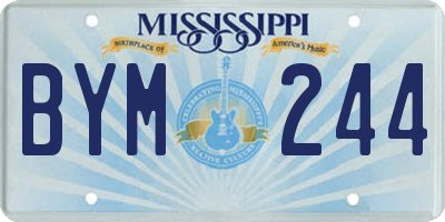 MS license plate BYM244