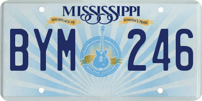 MS license plate BYM246