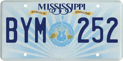 MS license plate BYM252