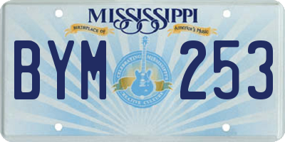 MS license plate BYM253