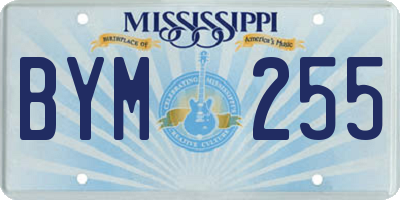 MS license plate BYM255