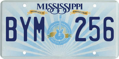 MS license plate BYM256