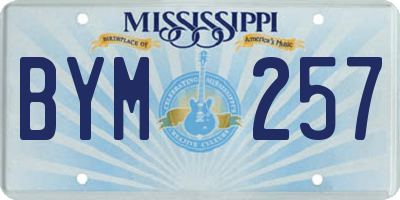 MS license plate BYM257