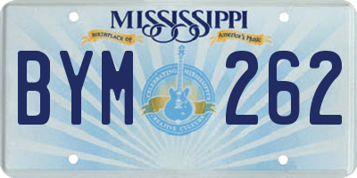 MS license plate BYM262