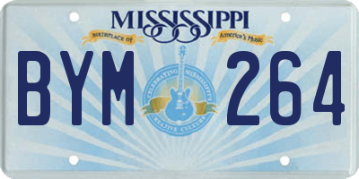 MS license plate BYM264