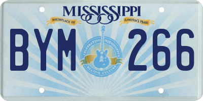 MS license plate BYM266