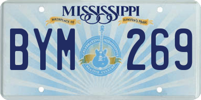 MS license plate BYM269