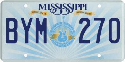 MS license plate BYM270