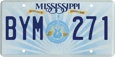 MS license plate BYM271