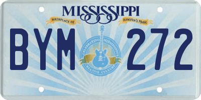 MS license plate BYM272