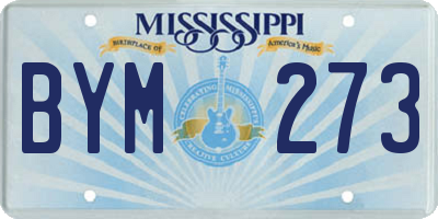 MS license plate BYM273