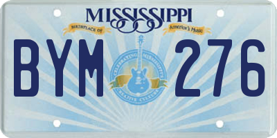 MS license plate BYM276