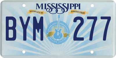 MS license plate BYM277