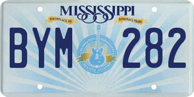 MS license plate BYM282