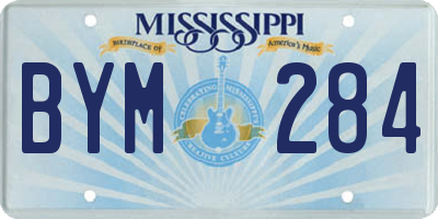 MS license plate BYM284