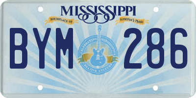 MS license plate BYM286